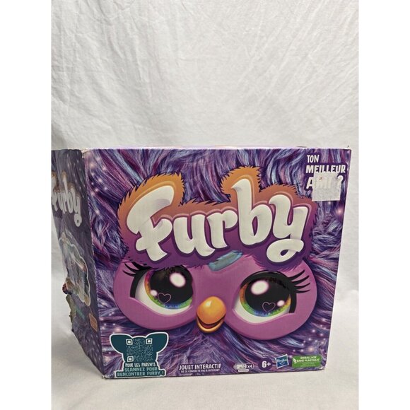 2023 Furby Purple Interactive Plush Toy FRENCH Speaking - Picture 5 of 11